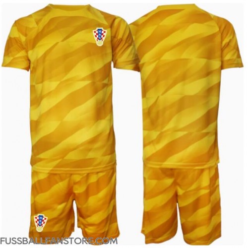 Kroatien Torwart Replik Heimtrikot Kinder EM 2024 Kurzarm (+ Kurze Hosen)